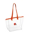 Logo Brands Women's Cleveland Browns Stadium Clear Tote In Clear