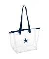 Logo Brands Women's Dallas Cowboys Stadium Clear Tote In Navy