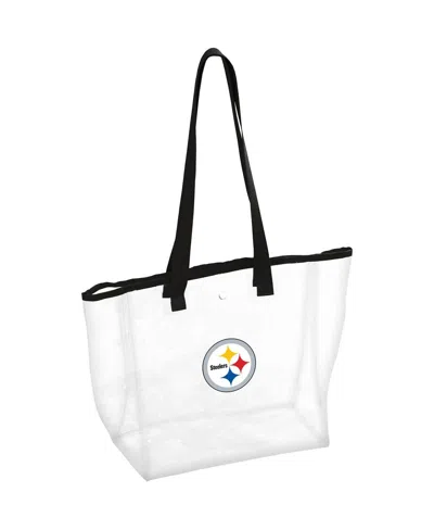 Logo Brands Women's Pittsburgh Steelers Stadium Clear Tote In Black