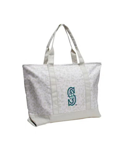 Logo Brands Women's Seattle Mariners Leopard Pattern Tote In Gray