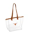 Logo Brands Women's Texas Longhorns Stadium Clear Tote In Tan