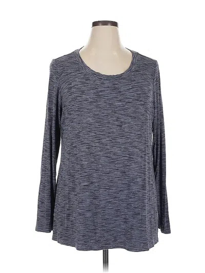 Pre-owned Logo By Lori Goldstein 3/4 Sleeve T-shirt In Gray