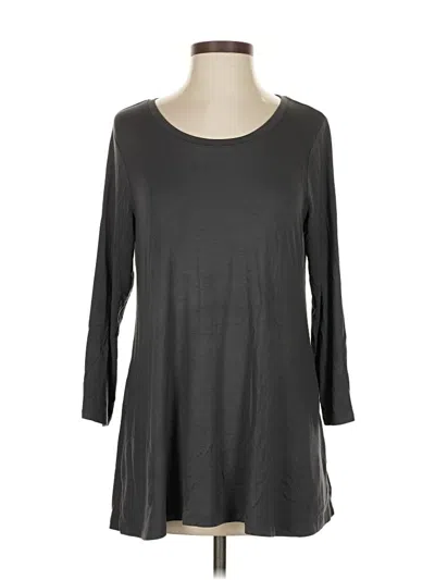 Pre-owned Logo By Lori Goldstein 3/4 Sleeve T-shirt In Gray