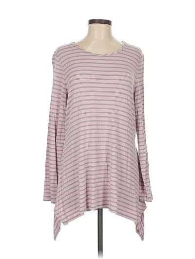 Pre-owned Logo By Lori Goldstein 3/4 Sleeve T-shirt In Pink