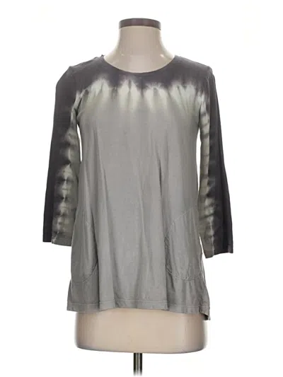 Pre-owned Logo By Lori Goldstein 3/4 Sleeve T-shirt In Gray