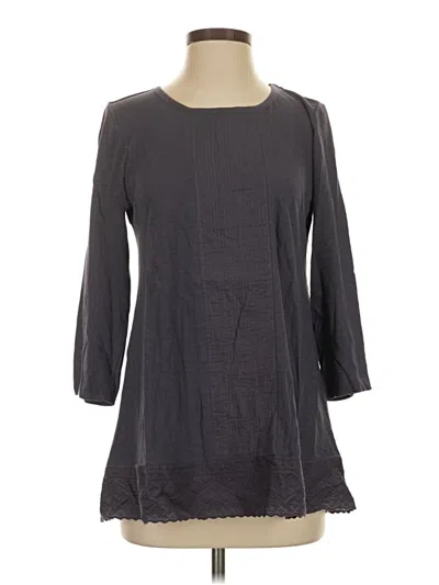 Pre-owned Logo By Lori Goldstein 3/4 Sleeve T-shirt In Gray
