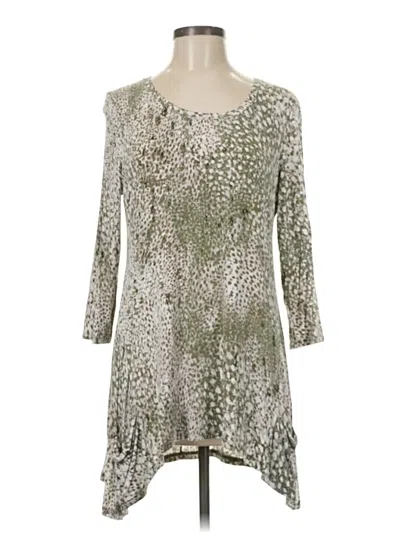 Pre-owned Logo By Lori Goldstein 3/4 Sleeve T-shirt In Green