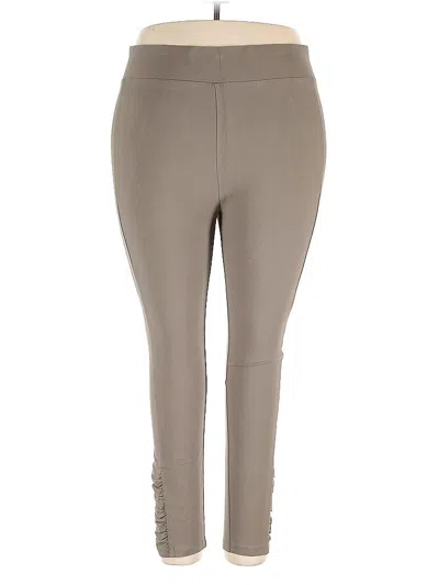 Pre-owned Logo By Lori Goldstein Active Pants In Brown