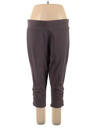 Pre-owned Logo By Lori Goldstein Active Pants In Burgundy