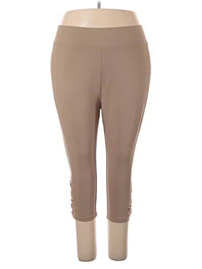 Pre-owned Logo By Lori Goldstein Active Pants In Tan