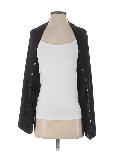 Pre-owned Logo By Lori Goldstein Cardigan Sweater In Black