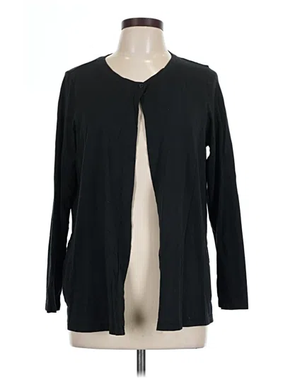 Pre-owned Logo By Lori Goldstein Cardigan Sweater In Black