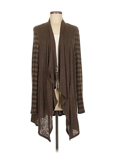 Pre-owned Logo By Lori Goldstein Cardigan Sweater In Brown