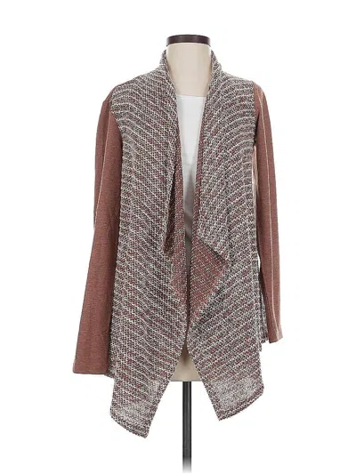 Pre-owned Logo By Lori Goldstein Cardigan Sweater In Brown