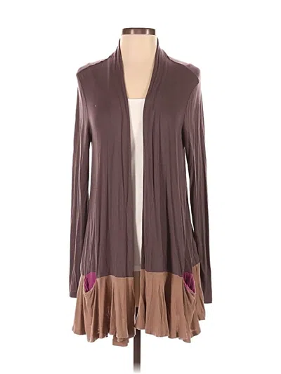 Pre-owned Logo By Lori Goldstein Cardigan Sweater In Brown