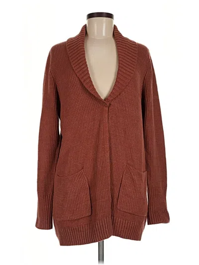 Pre-owned Logo By Lori Goldstein Cardigan Sweater In Brown