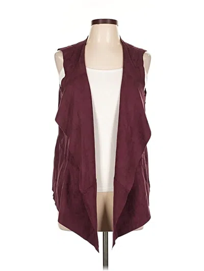 Pre-owned Logo By Lori Goldstein Cardigan Sweater In Burgundy