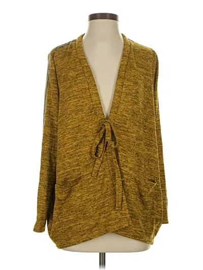 Pre-owned Logo By Lori Goldstein Cardigan Sweater In Gold