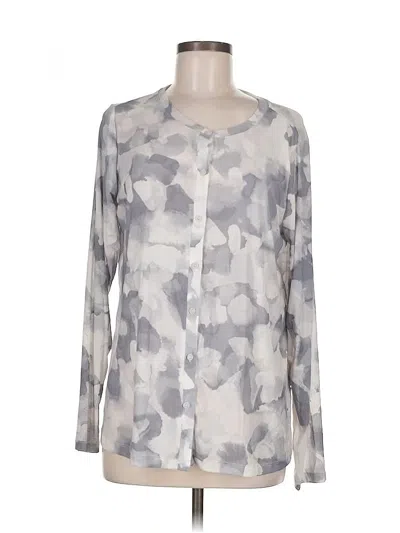 Pre-owned Logo By Lori Goldstein Cardigan Sweater In Gray