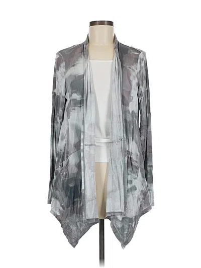 Pre-owned Logo By Lori Goldstein Cardigan Sweater In Gray