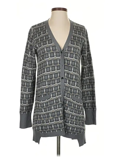 Pre-owned Logo By Lori Goldstein Cardigan Sweater In Gray