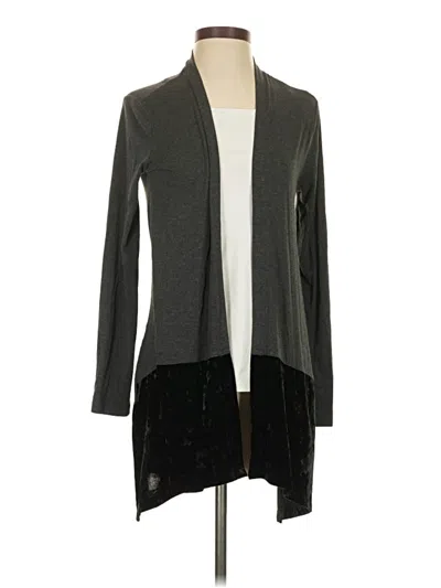 Pre-owned Logo By Lori Goldstein Cardigan Sweater In Gray