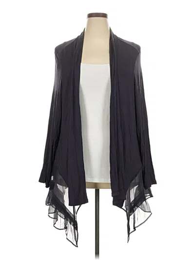 Pre-owned Logo By Lori Goldstein Cardigan Sweater In Gray