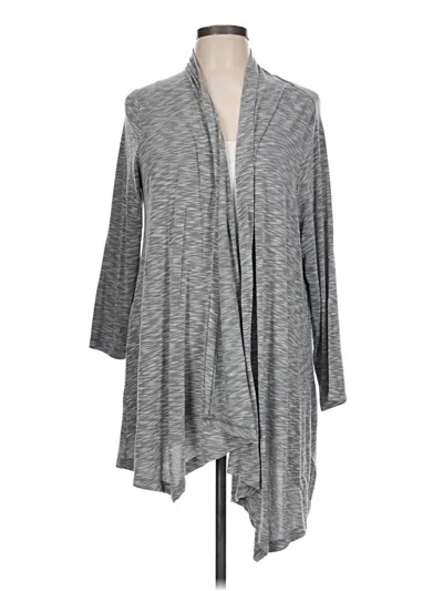 Pre-owned Logo By Lori Goldstein Cardigan Sweater In Gray