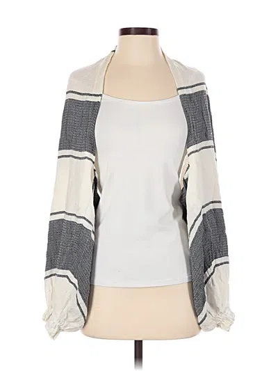 Pre-owned Logo By Lori Goldstein Cardigan Sweater In Gray