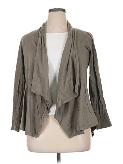 Pre-owned Logo By Lori Goldstein Cardigan Sweater In Gray
