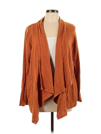 Pre-owned Logo By Lori Goldstein Cardigan Sweater In Orange
