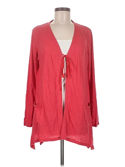 Pre-owned Logo By Lori Goldstein Cardigan Sweater In Red