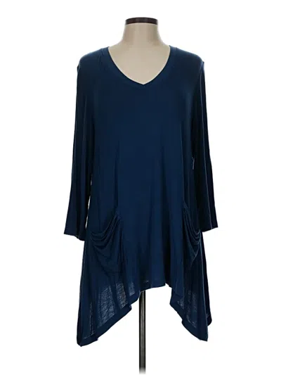 Pre-owned Logo By Lori Goldstein Casual Dress In Blue