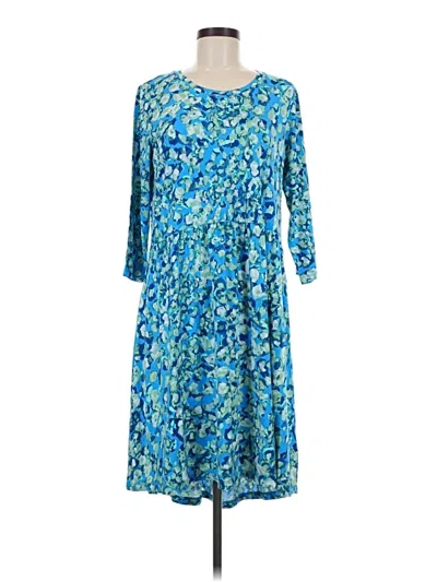 Pre-owned Logo By Lori Goldstein Casual Dress In Blue