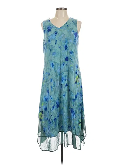 Pre-owned Logo By Lori Goldstein Casual Dress In Blue
