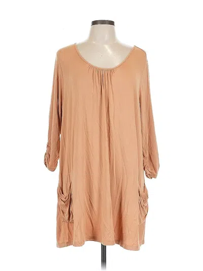 Pre-owned Logo By Lori Goldstein Casual Dress In Brown