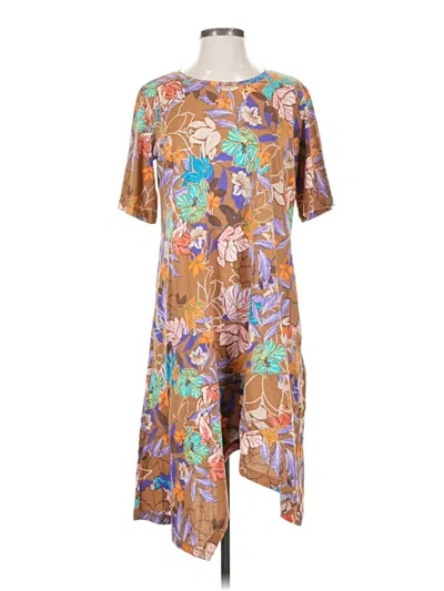 Pre-owned Logo By Lori Goldstein Casual Dress In Brown