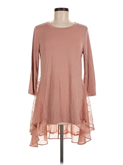 Pre-owned Logo By Lori Goldstein Casual Dress In Brown