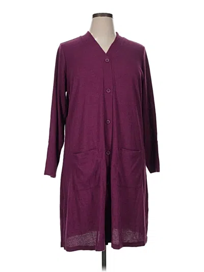 Pre-owned Logo By Lori Goldstein Casual Dress In Burgundy