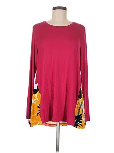 Pre-owned Logo By Lori Goldstein Casual Dress In Burgundy