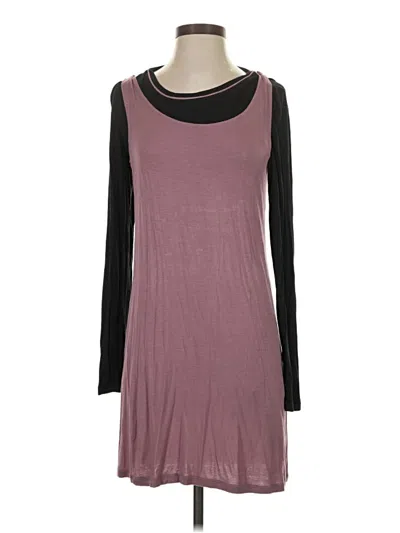 Pre-owned Logo By Lori Goldstein Casual Dress In Burgundy
