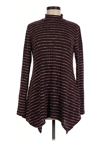 Pre-owned Logo By Lori Goldstein Casual Dress In Burgundy