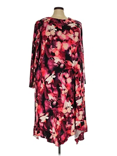Pre-owned Logo By Lori Goldstein Casual Dress In Burgundy