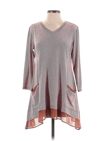 Pre-owned Logo By Lori Goldstein Casual Dress In Gray