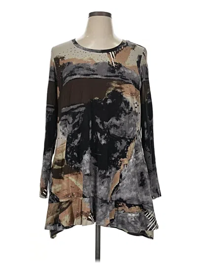 Pre-owned Logo By Lori Goldstein Casual Dress In Gray