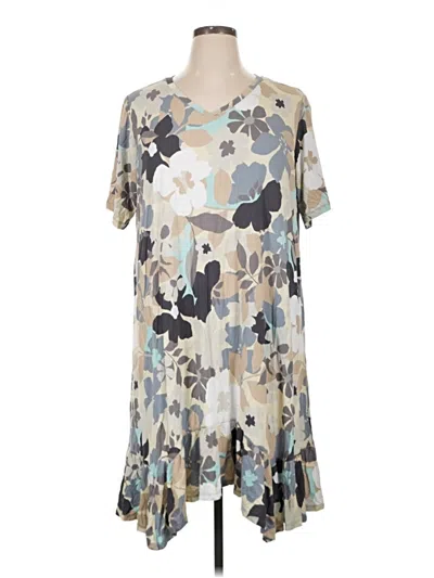 Pre-owned Logo By Lori Goldstein Casual Dress In Gray