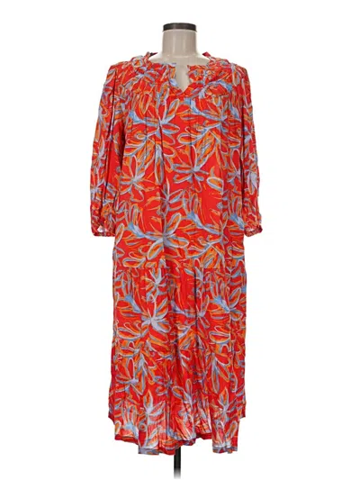 Pre-owned Logo By Lori Goldstein Casual Dress In Orange