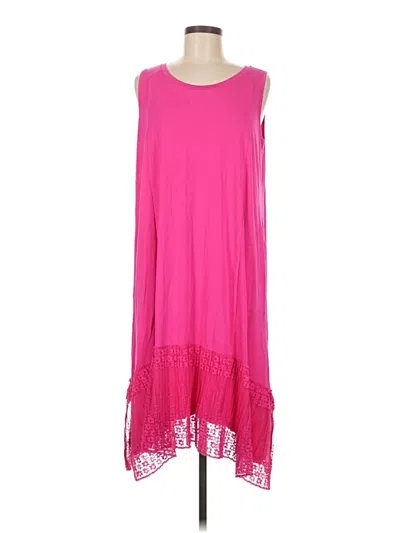 Pre-owned Logo By Lori Goldstein Casual Dress In Pink