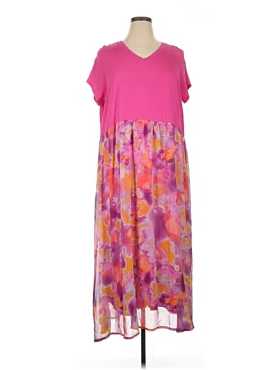 Pre-owned Logo By Lori Goldstein Casual Dress In Pink