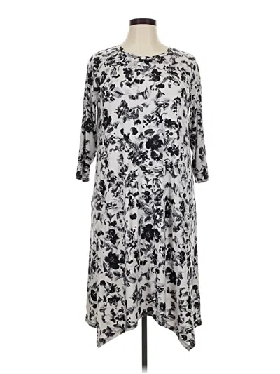 Pre-owned Logo By Lori Goldstein Casual Dress In Silver